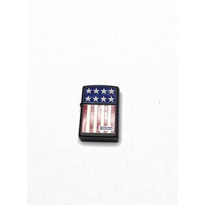 VINTAGE ZIPPO LIGHTER - Stars & Stripes American Flag - 1991 Black Matte NIB